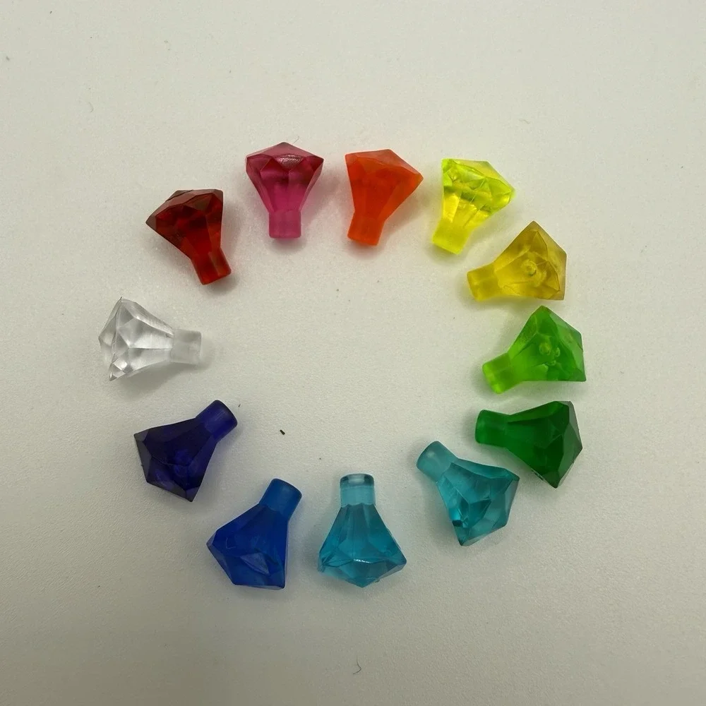 (12) LEGO Gem Jewel Lot- Diamond, Ruby, Emerald Sapphire-Mining Pirate Treasure - Picture 3 of 3